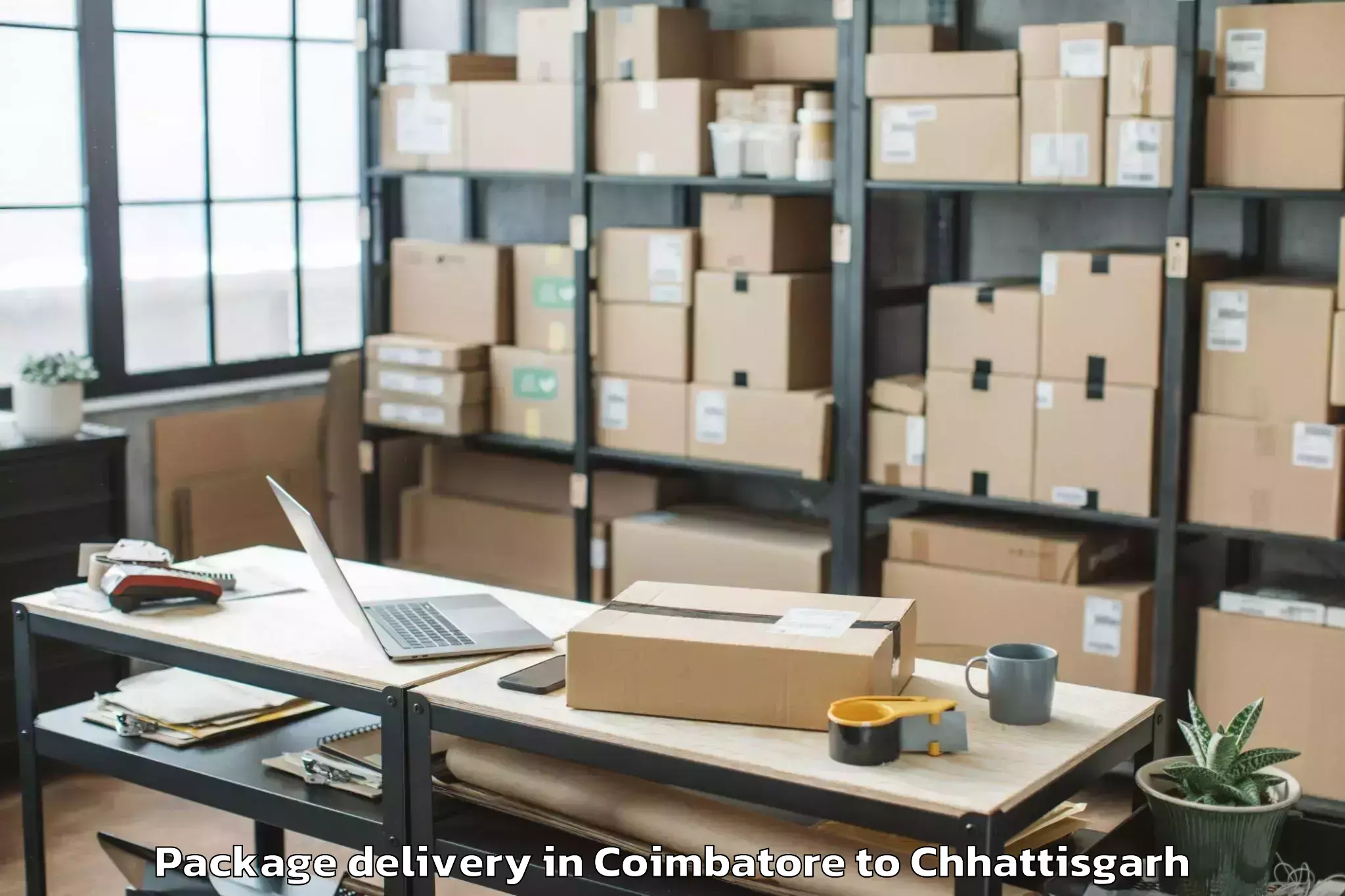 Get Coimbatore to Mats University Aarang Package Delivery